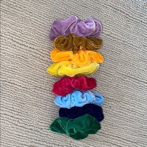 8 Velvet Scrunchies